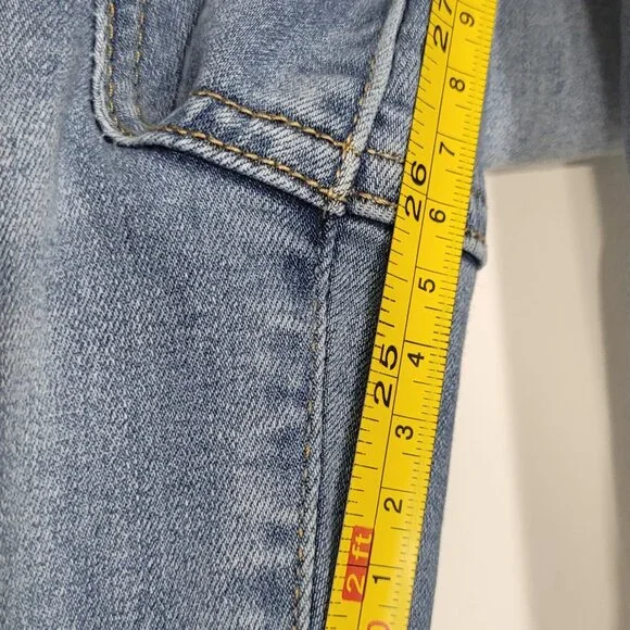 Buffalo David Bitton Blue Cotton Blend High-Rise Slim Fit Stretch Jean Size 10 - Picture 15 of 16